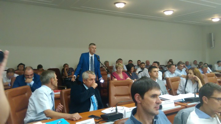 заместитель мэра Алексей Бородай после разговора с представителями "Запорожгаза"