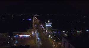 Ночное Запорожье сняли с высоты птичьего полета – ВИДЕО