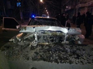 Появились фото вчерашней аварии в Днепровском районе