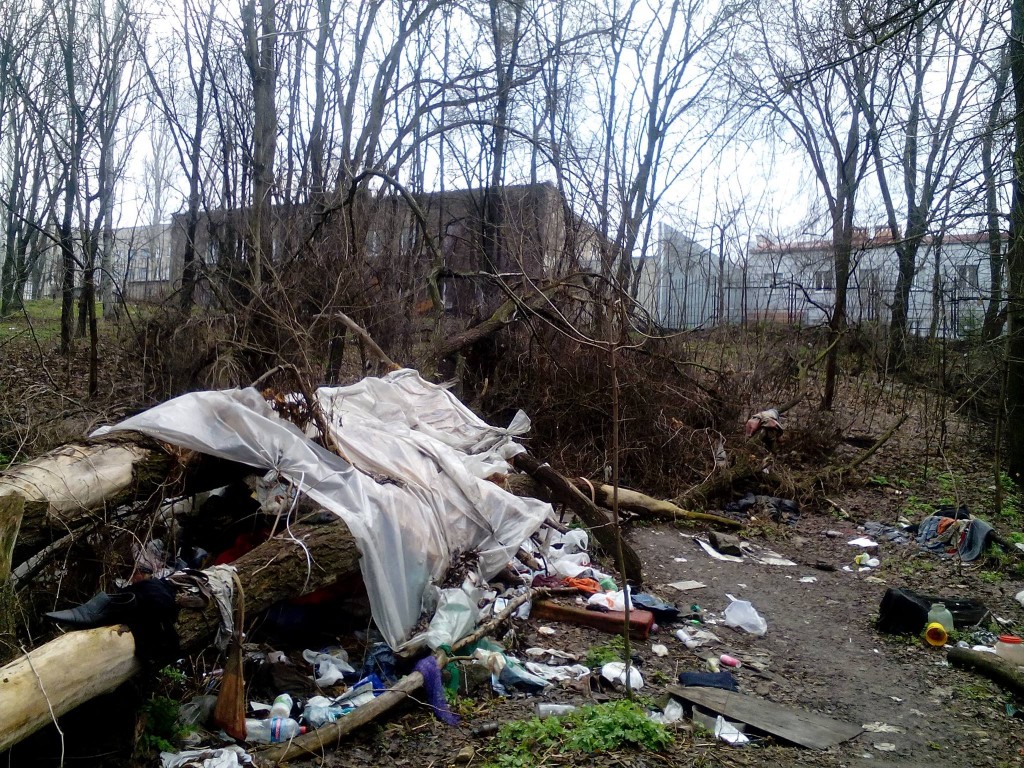 В центре Запорожья возле медуниверситета разрастается мусорная свалка (ФОТО)