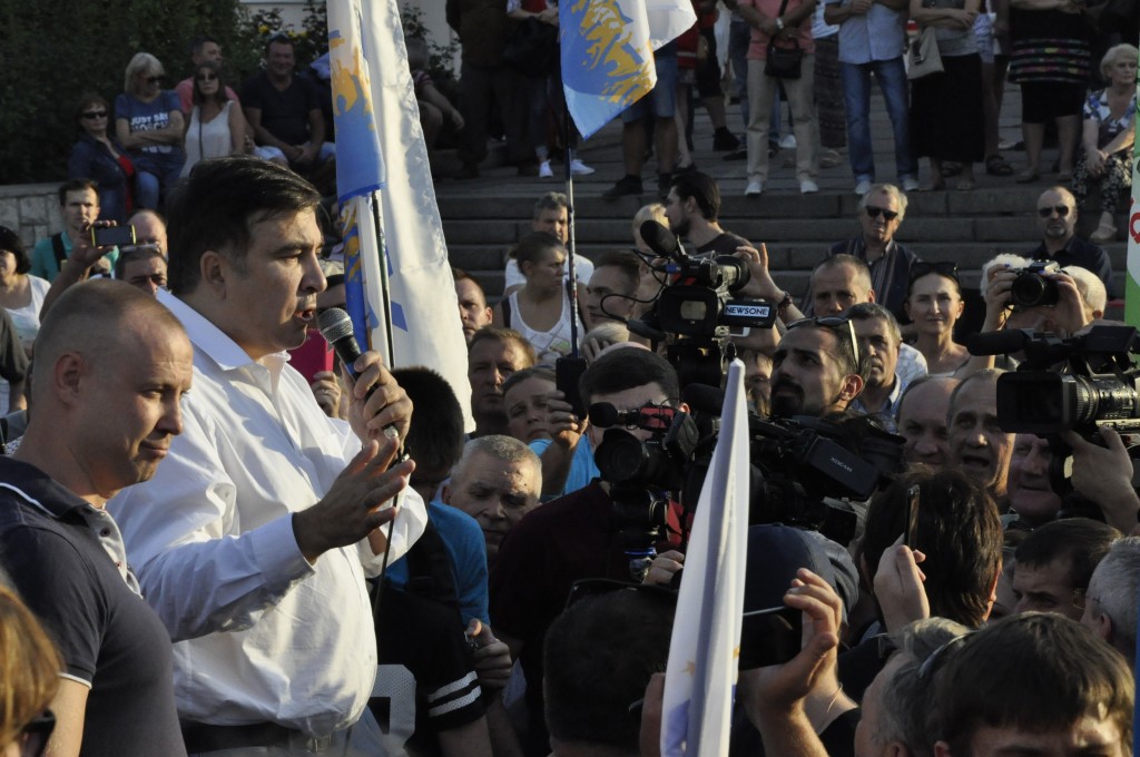 Саакашвили в Запорожье: тезисы выступления, фото и скандалы