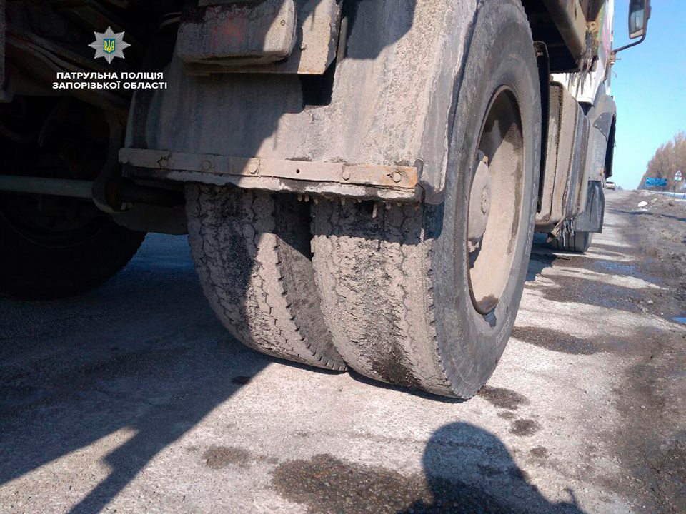 В Запорожской области неисправный грузовик мог спровоцировать ряд ДТП (ФОТО)