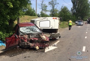 В Запорожской области легковушка столкнулась с микроавтобусом: водитель ВАЗа погиб на месте (ФОТО)