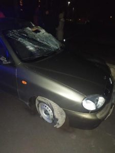 Водитель сбил велосипедиста и на пробитых шинах “удирал” от полиции под Запорожьем (ФОТО)