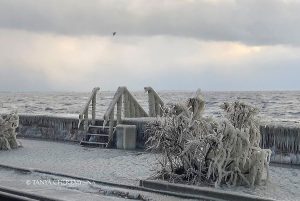 “К морю не подойти”: в сети показали обледеневшую набережную Бердянска (ФОТО)