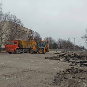 В Запорожье продолжается реконструкция парка им. Гагарина (ФОТО)
