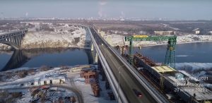 С высоты птичьего полета: 9 месяцев строительства моста в Запорожье в одном ВИДЕО