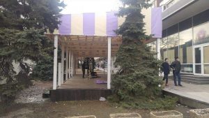 В Запорожье проспект “очистили” от летнего кафе (ФОТО)