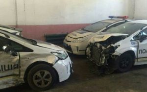 Запорожский патрульный показал, как разбиваются авто полиции (ВИДЕО)