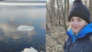 Мужчина спас ребенка на льду с помощью спиннинга в Киеве (ВИДЕО)