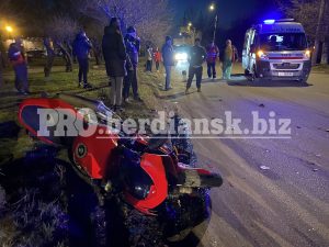В Запорожской области мотоциклист на Honda получил множество травм (ФОТО)