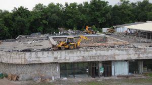 Появились фото со строительных работ на объектах Хортицы