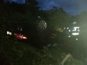 В Бердянске Lexus вылетел из проспекта в кювет и перевернулся: пострадавших забрали в больницу (ФОТО)