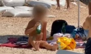 Полиция обратила внимание на видео с ребенком, пьющим пиво на пляже Кирилловки