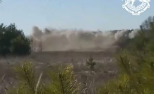 Опубликовано видео подрыва колонны оккупантов спецназом ВСУ
