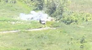Опубликовано видео уничтожения техники в тылу оккупантов