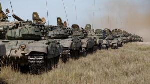 На Запоріжжі на відео потрапила колона техніки окупантів