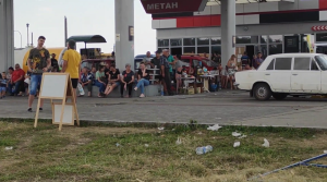 Как в Васильевке выглядит пункт пропуска со стороны оккупантов (ФОТО, ВИДЕО)