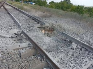 На Запоріжжі партизани пошкодили залізничну колію (ФОТО)