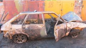 У Мелітополі знайшли тіло у згорівшому авто екс-начальника поліції (ФОТО)