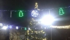 В окупованому Мелітополі встановили жовто-блакитну ялинку (ФОТО)