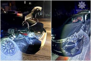 У Запоріжжі п’яний водій Lexus спровокував ДТП під час комендантської години (ФОТО)
