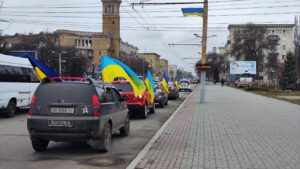 У Запоріжжі відбувся автопробіг до Дня Соборності України (ФОТО, ВІДЕО)