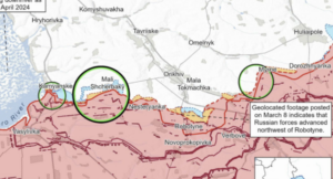 Россияне штурмуют позиции ВСУ под Роботиным, есть продвижение — карта боев