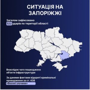 Поліція оприлюднила фото наслідків чергового масованого обстрілу Запорізької області