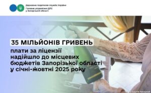 Запорізькі підприємці сплатили 35 мільйонів гривень за ліцензії на торгівлю підакцизними товарами