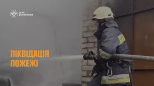 Запорожские спасатели вывели 80-летнюю женщину сквозь пожар в многоэтажке