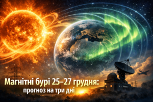 Магнітні бурі 25–27 грудня: оновлений прогноз