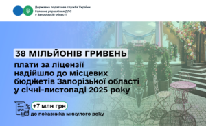 Запорізький бізнес сплатив понад 38 мільйонів гривень за ліцензії на торгівлю підакцизними товарами