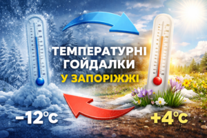 Температурні гойдалки в Запоріжжі: після -12° прийде потепління до +4°
