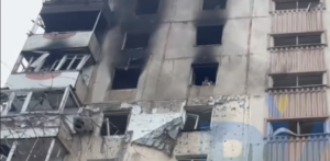 Как выглядит утром многоэтажка в Запорожье, где горели два этажа (ВИДЕО)