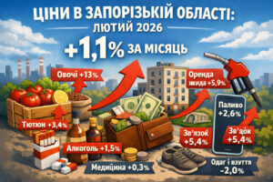 Інфляція у Запорізькій області прискорилась: найбільше зросли ціни на овочі та тютюн
