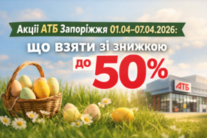 Акции АТБ в Запорожье 1–7 апреля 2026 года: что выгодно купить к Пасхе (ФОТО)