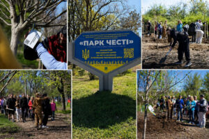 На Хортиці висадили ще 150 дерев у «Парку Честі» (ФОТО)