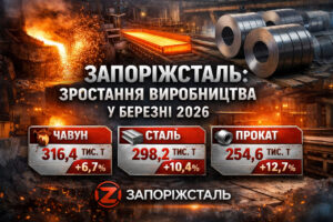 «Запорожсталь» увеличила объемы производства в марте: показатели превысили прошлогодние