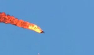 Опубліковано вогняне відео збиття шахеду над Запоріжжям