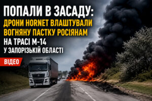 Украинские дроны Hornet устроили засаду на россиян на трассе М-14 в Запорожской области (ВИДЕО)