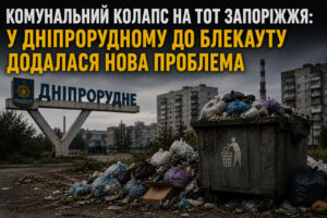 Комунальний колапс на ТОТ Запоріжжя: у Дніпрорудному до блекауту додалася нова проблема
