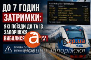 Задержка до 7 часов: из-за боевых действий задерживаются поезда в направлении Запорожья и из него: список
