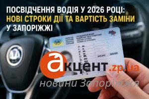 Посвідчення водія у 2026 році: кому треба міняти права та скільки це коштує у Запоріжжі